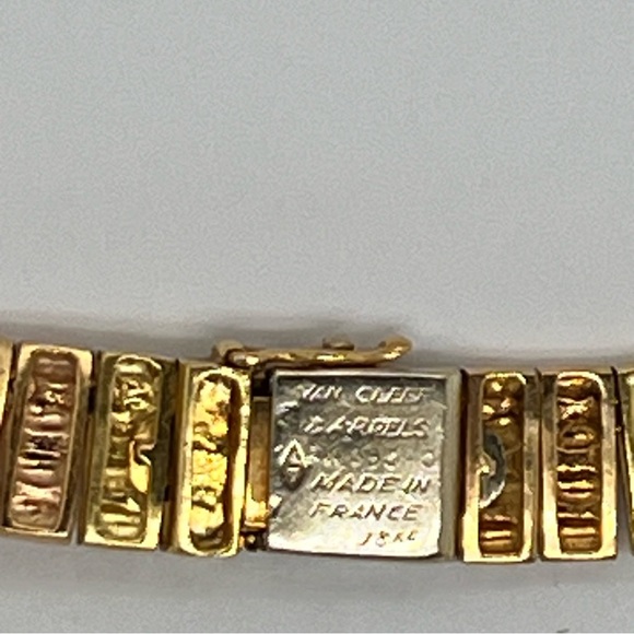 Vintage Van Cleef Tri Color Choker with Diamonds Made in France - Picture 6 of 10